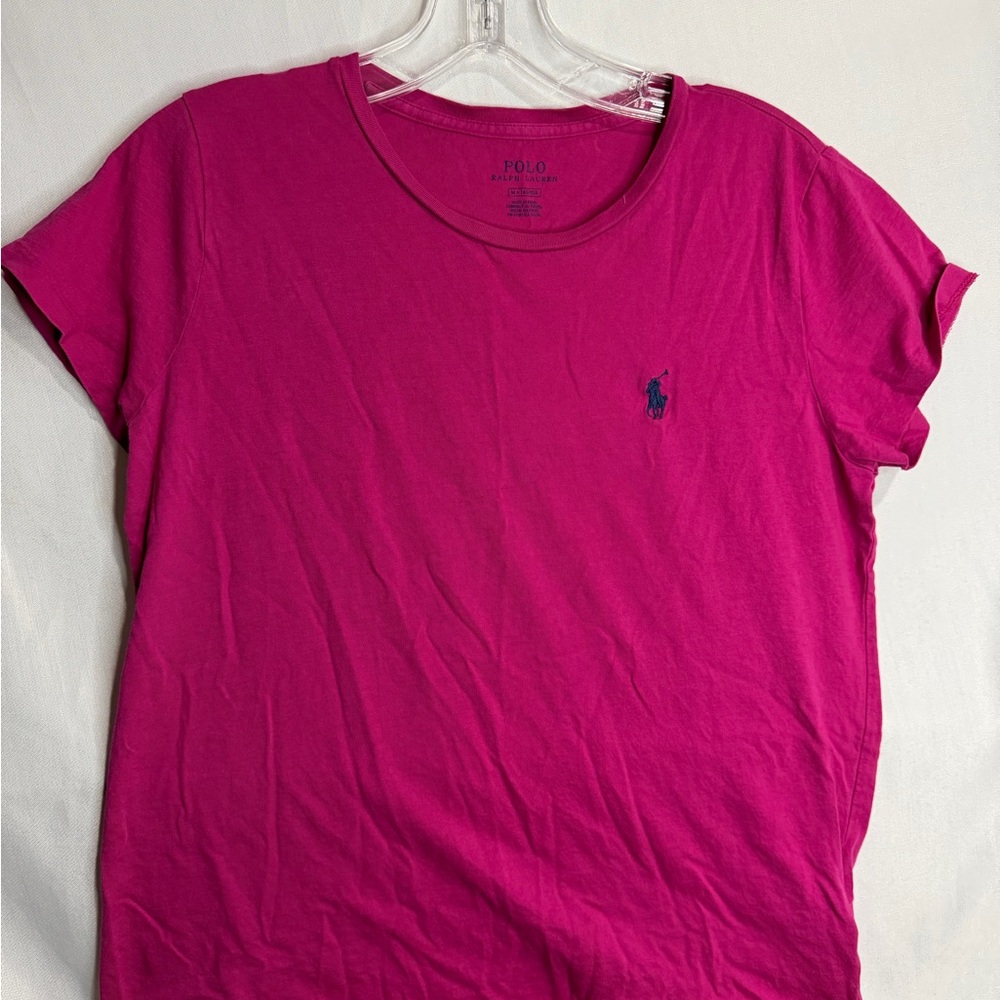 Polo by Ralph Lauren Fuchsia Tee with Blue Logo